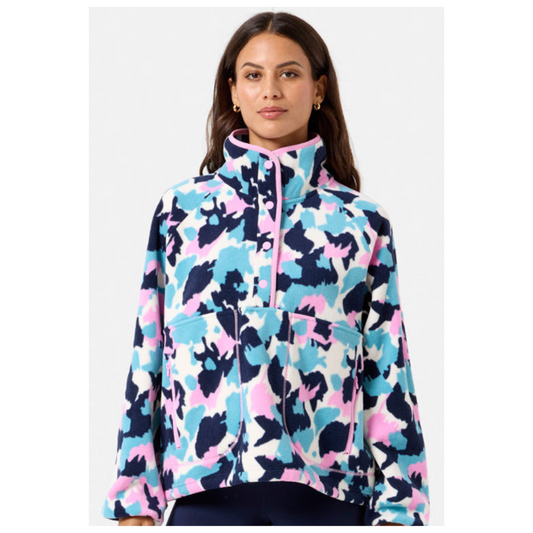 GymPlusCoffee Snap Polar Fleece Light Pop Print