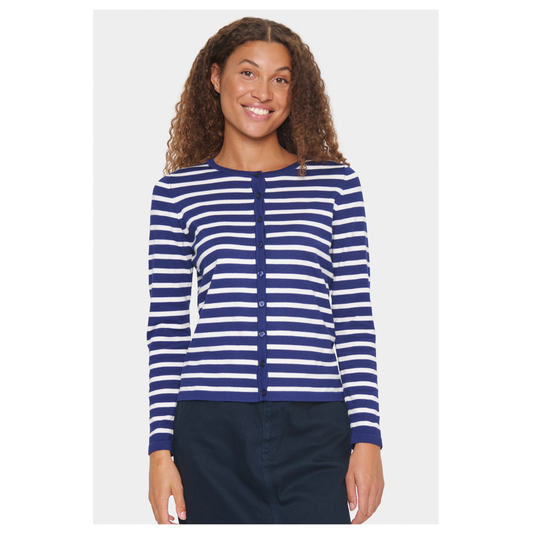 Saint Tropez Mila Striped Cardigan Midnight Sail 30513767