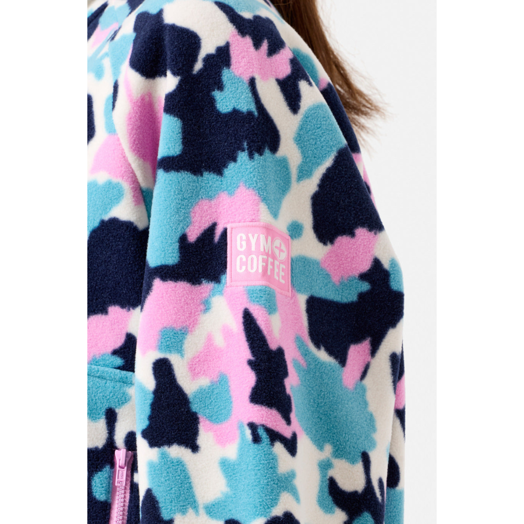 GymPlusCoffee Snap Polar Fleece Light Pop Print