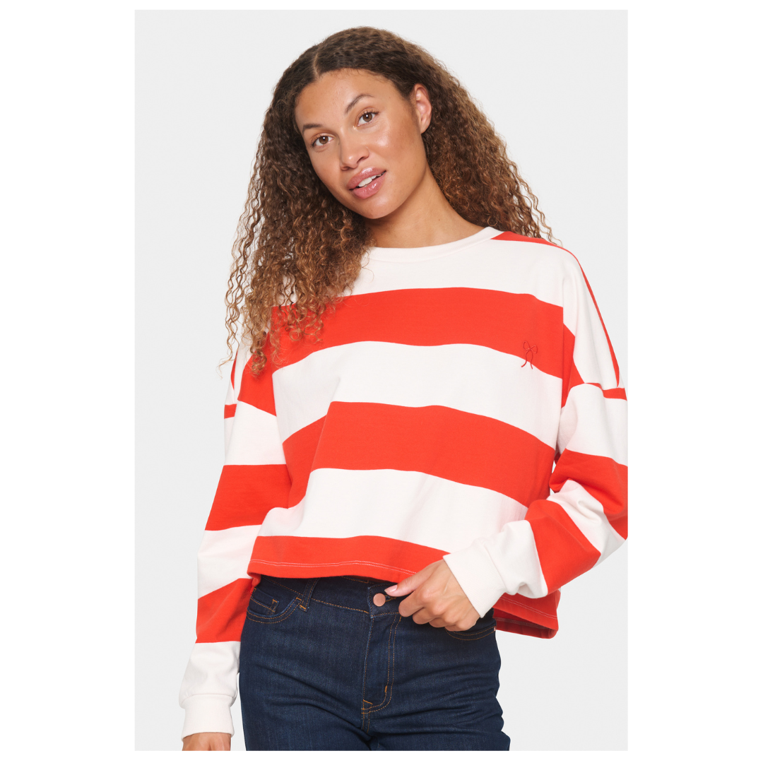 Saint Tropez Idahella Sweatshirt Flame Scarlet 30513807