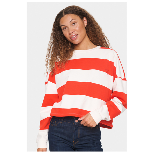 Saint Tropez Idahella Sweatshirt Flame Scarlet 30513807