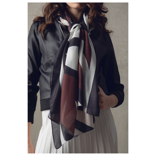 Marble Scarf 7683 Chocolate