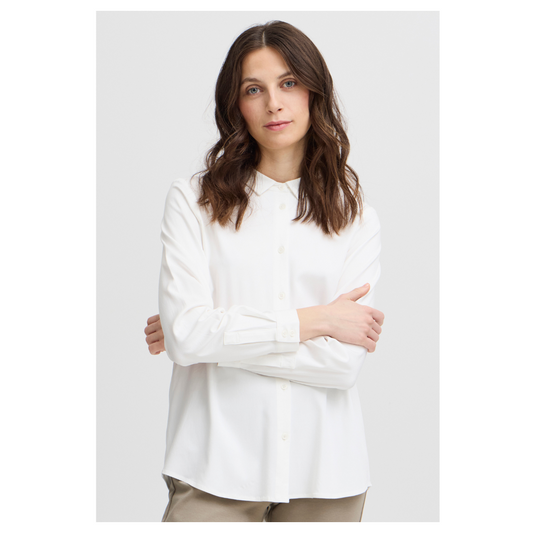 Fransa Justina Shirt Blanc 20614070