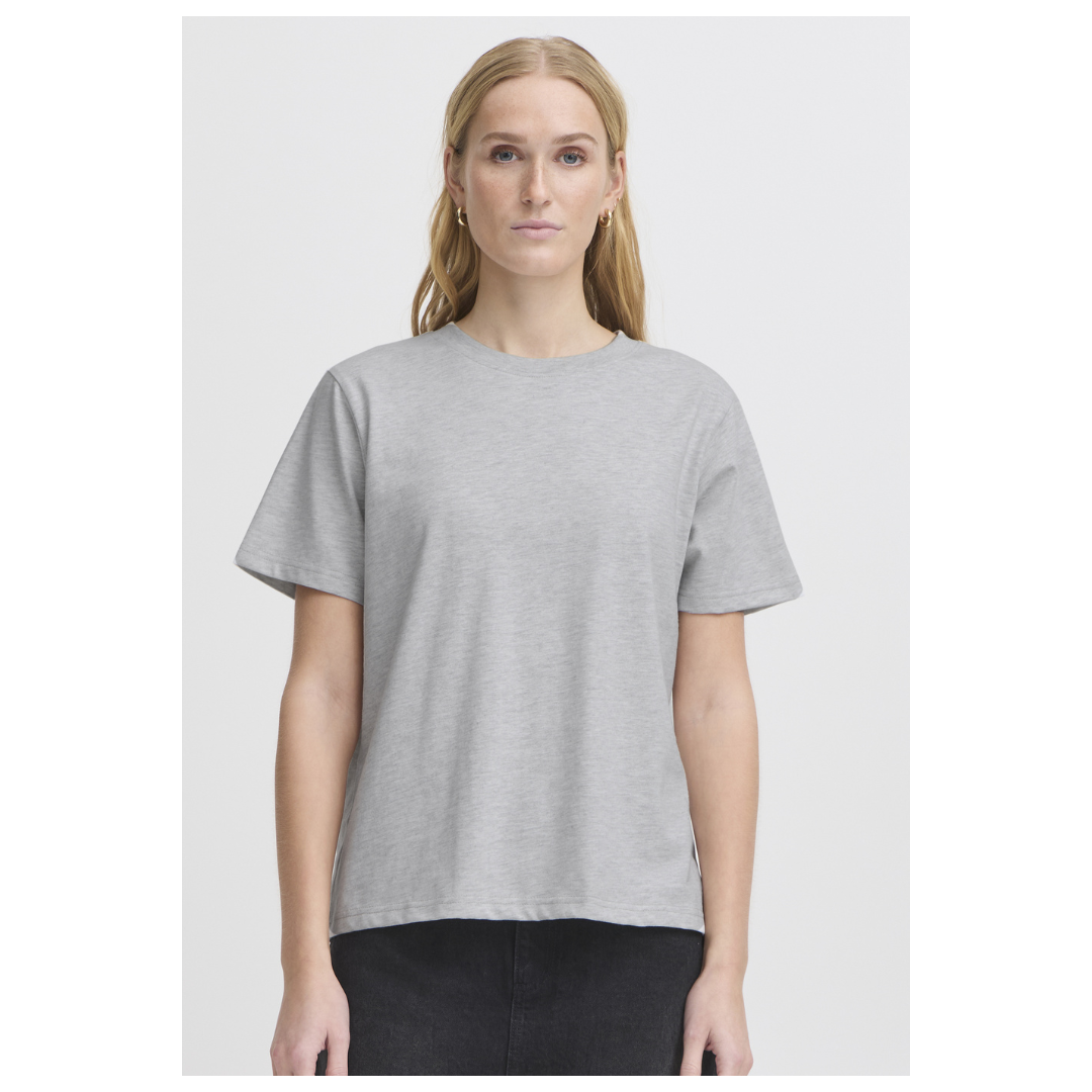 Ichi Palmer Top Grey Melange 20119365
