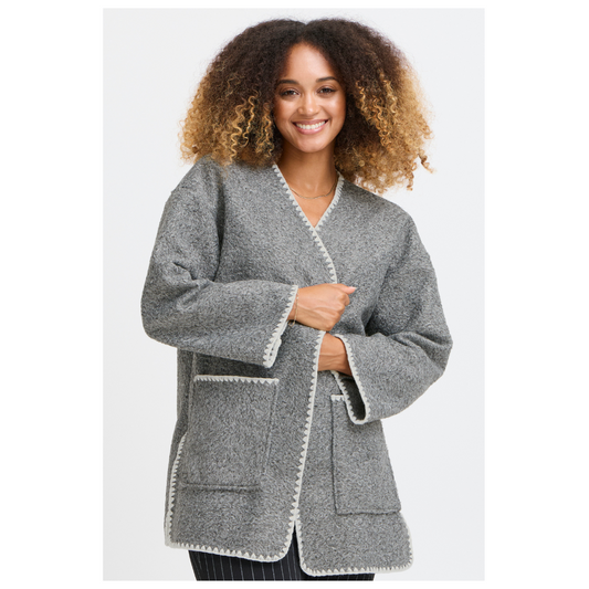 Sorbet Beatrix Jacket Grey Melange 22100810