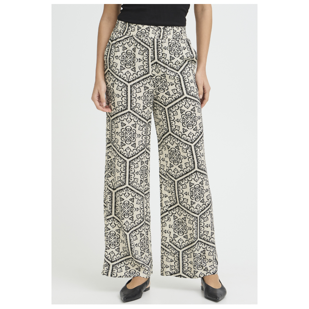 Fransa Oline Pants Black Boho Art 20615801