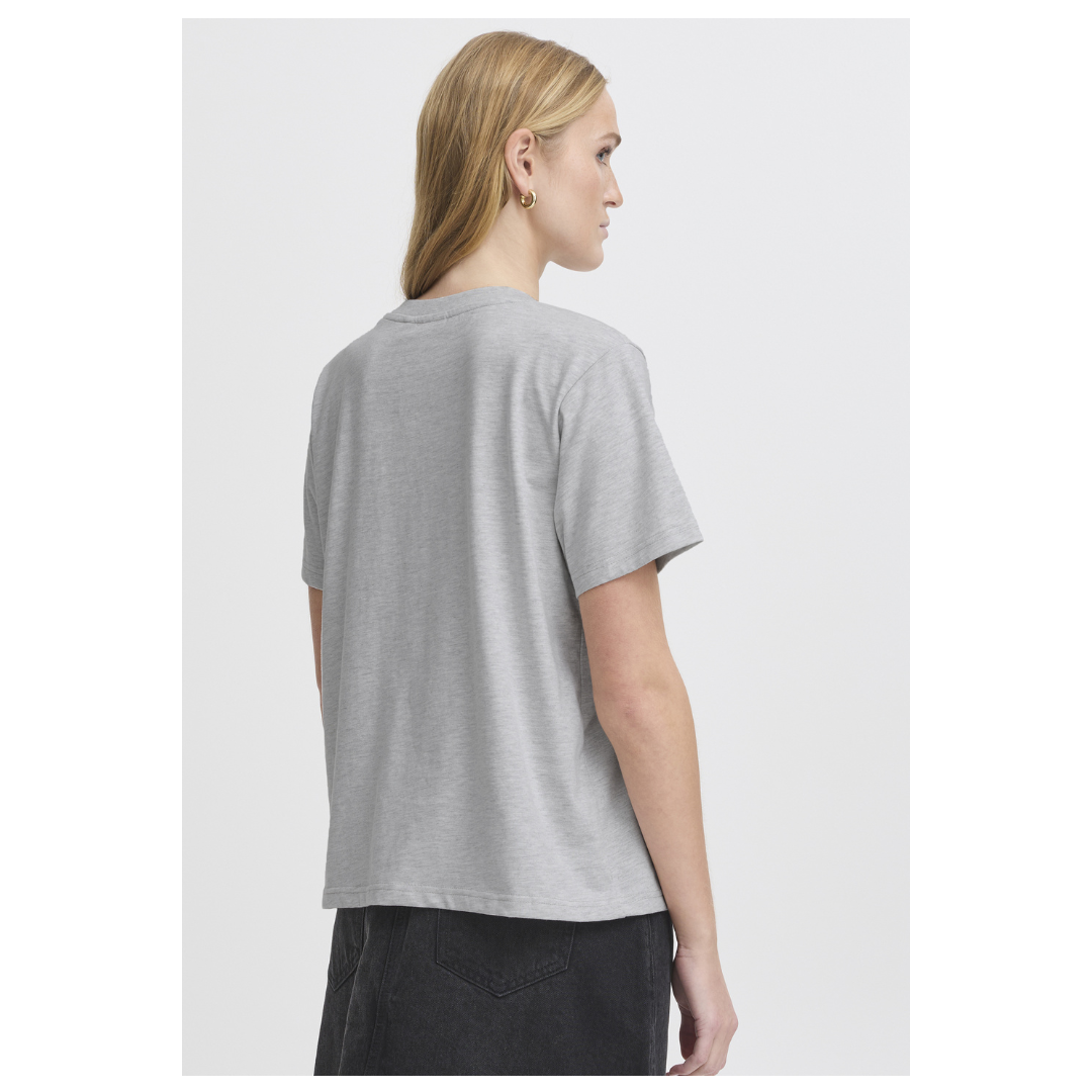 Ichi Palmer Top Grey Melange 20119365