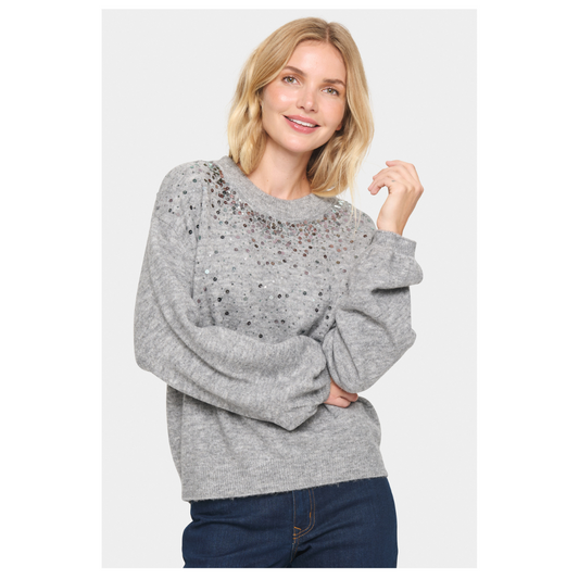 Saint Tropez Barbel Pullover Gray Quill 30512987