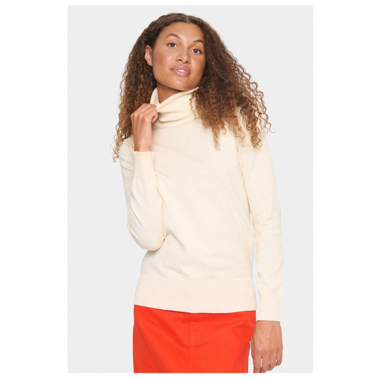 Saint Tropez Mila Rollneck Pullover Baby’s Breath 30500018