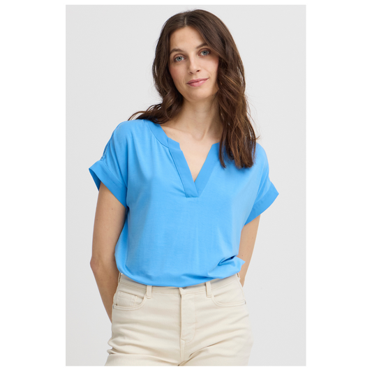 Fransa Liv Tee Azure Blue 20613699