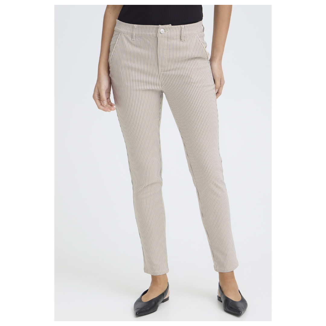 Fransa Ena Tessa Pants Olive Stripe 20613882