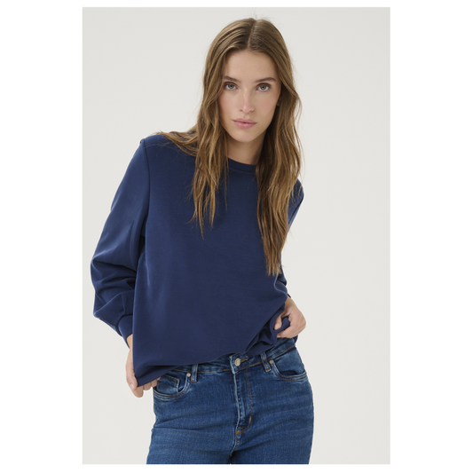 My Essential Wardrobe The Sweat Blouse Navy 10703583