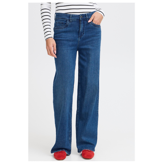 Fransa Over Hanna Jeans Mid Blue 20615215