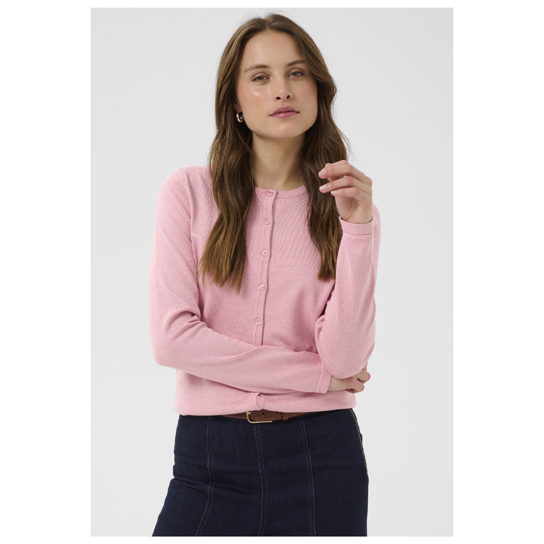 Saint Tropez Mila Cardigan Cameo Pink Melange 30500005