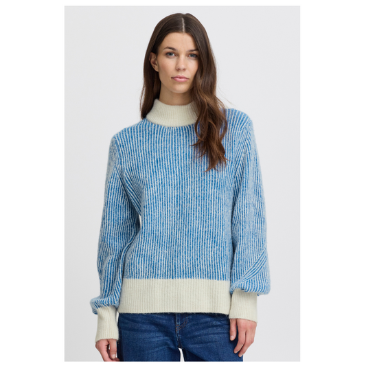 Ichi Kamara Sweater True Blue 20119231