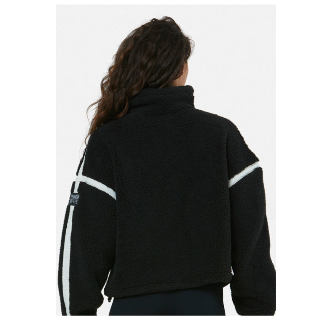 GymPlusCoffee Industry Half Zip Fleece Black/White