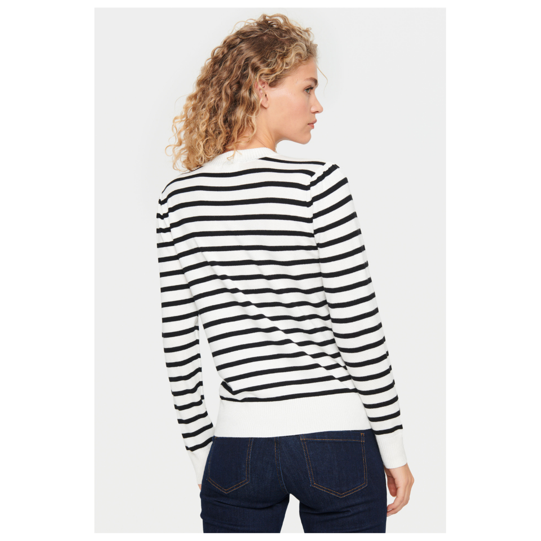 Saint Tropez Striped Pullover Ice 30513355