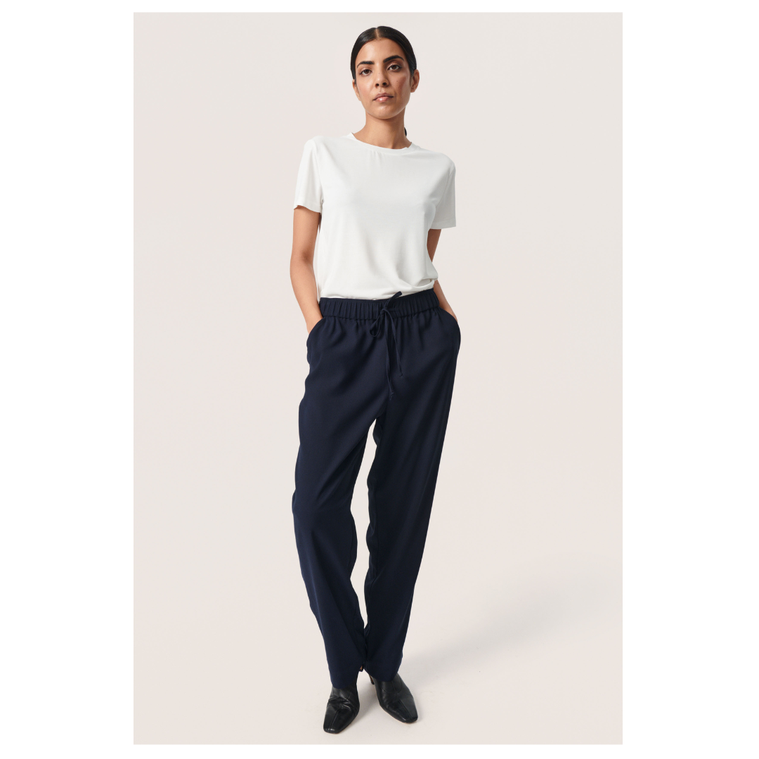 Soaked in Luxury Shirley Tapered Pants Night Sky 30406346