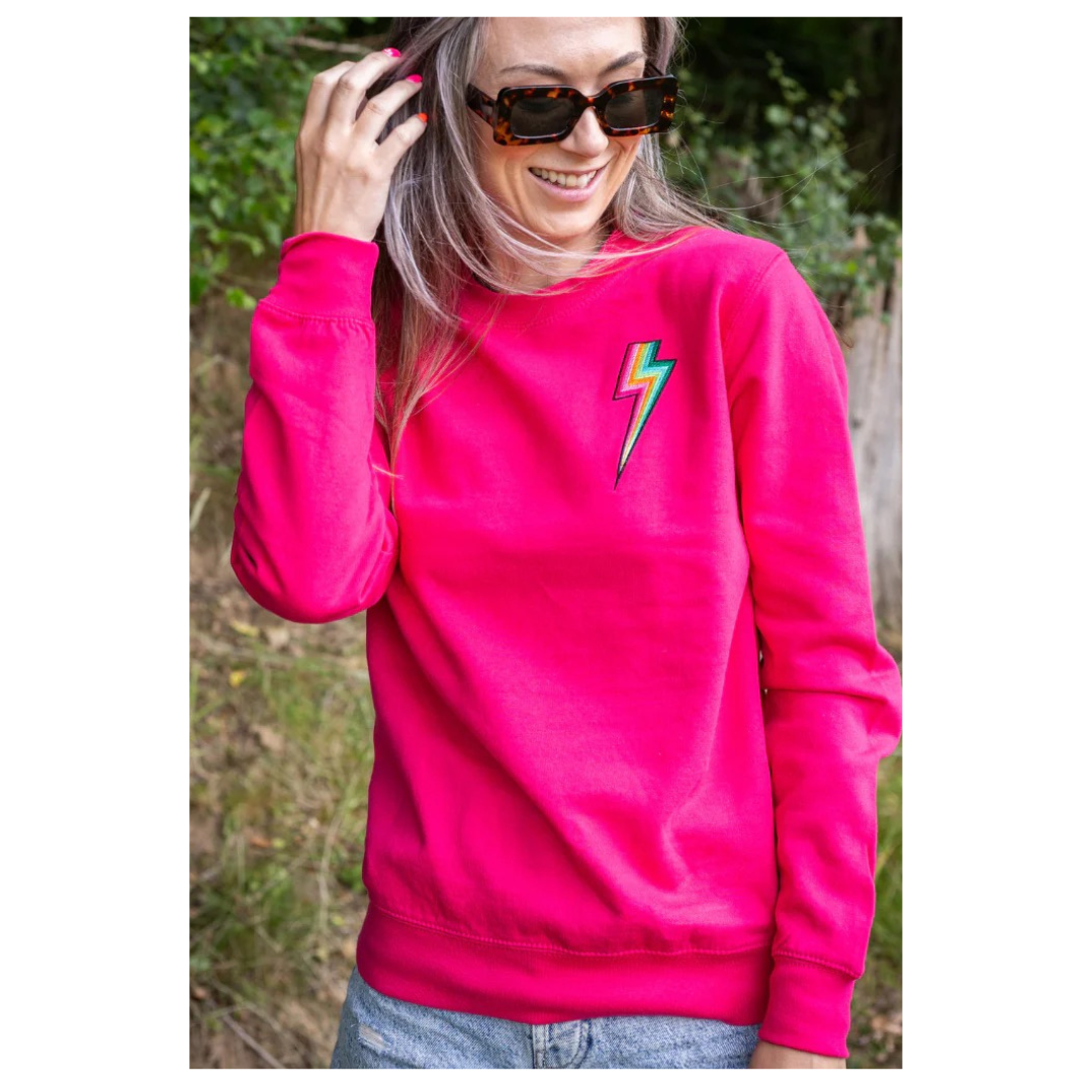 Percy & Nell Colour Bolt Sweatshirt Hot Pink