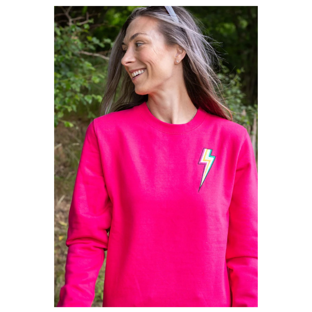Percy & Nell Colour Bolt Sweatshirt Hot Pink