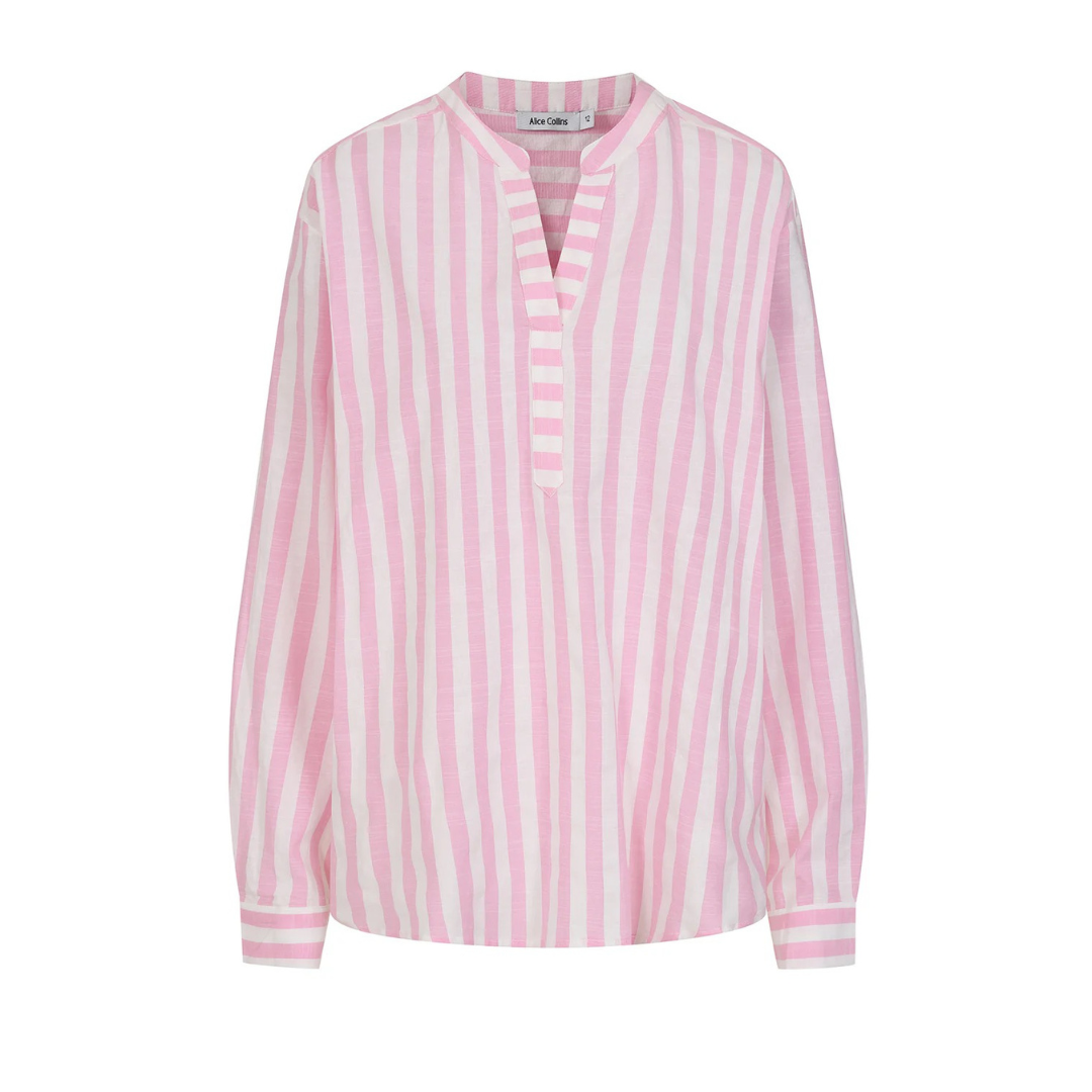 Alice Collins Megan Shirt Candyfloss/White 036S612
