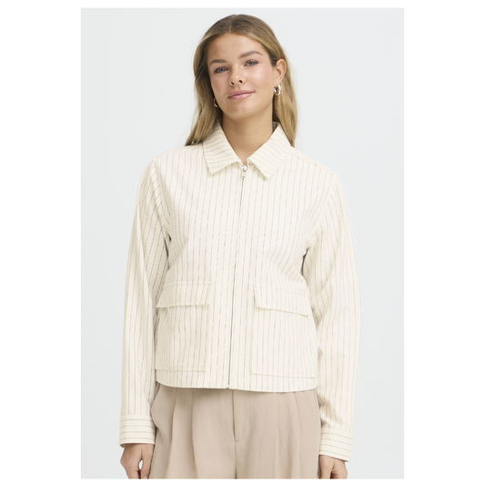 Fransa Inez Jacket Chocolate Stripe 20617584