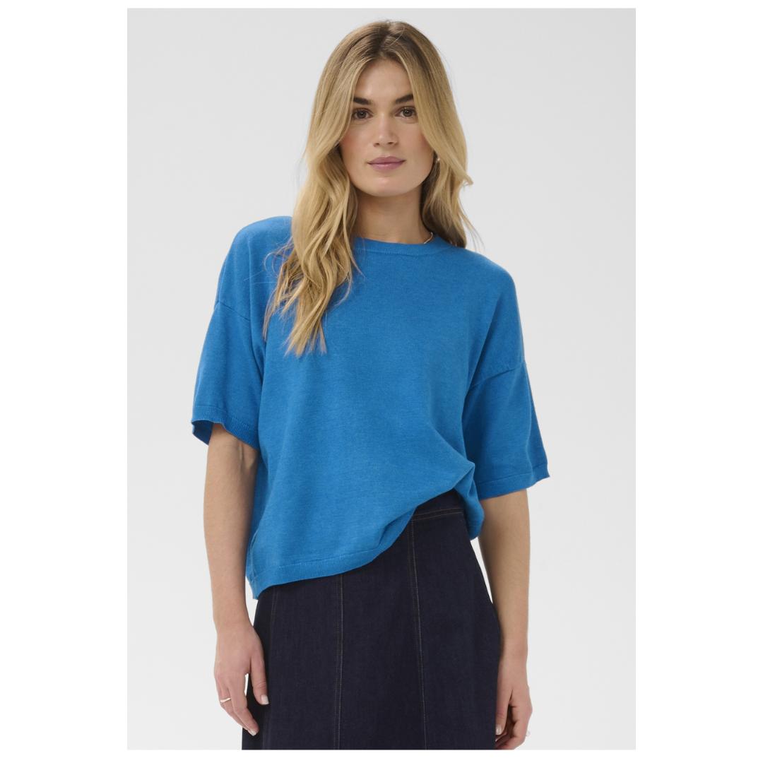 Saint Tropez Mila Boxy Pullover Campanula Melange 30515337