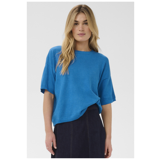 Saint Tropez Mila Boxy Pullover Campanula Melange 30515337