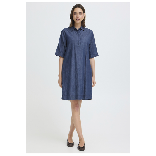 Fransa Larissa Dress Mid Blue Denim 20617739