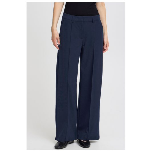 Ichi Kate Sus Office Wide Pants Total Eclipse 20116768