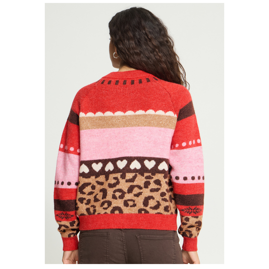 Ichi Livoni Cardigan Poinsettia 20126179