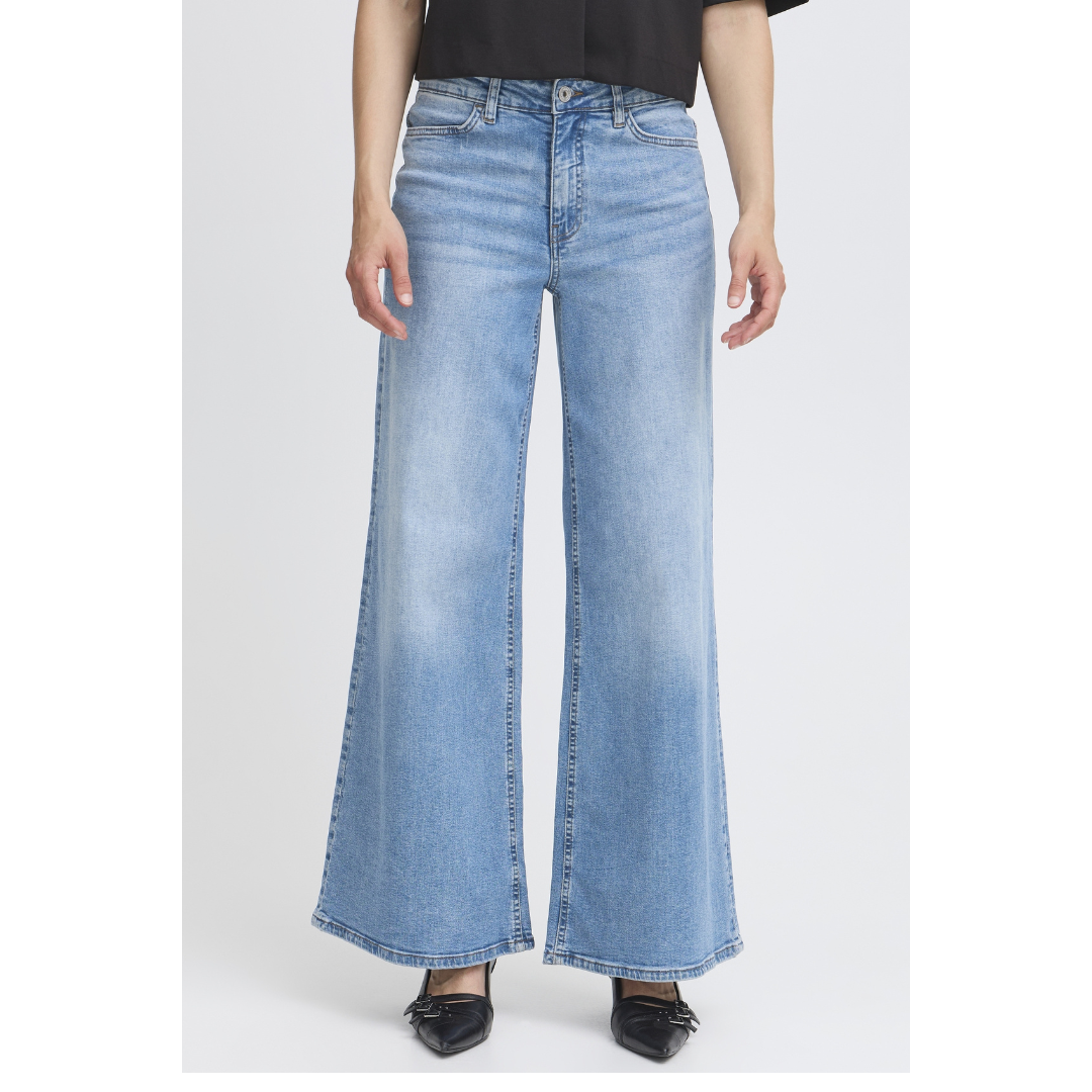 Ichi Twiggy Wide Jeans 30L Light Blue 20119022