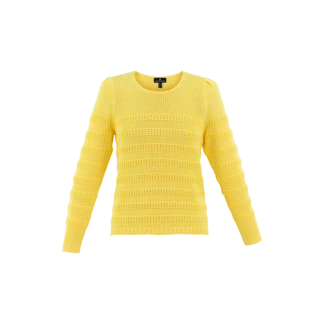Marble Sheer Sweater Yellow 7348