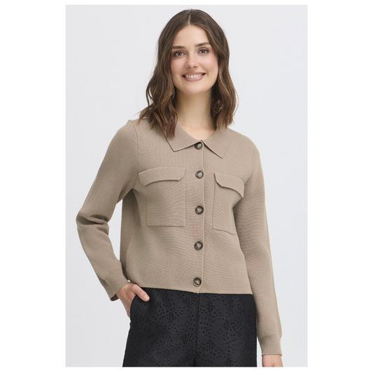 Fransa Ita Cardigan Desert Taupe 20615499