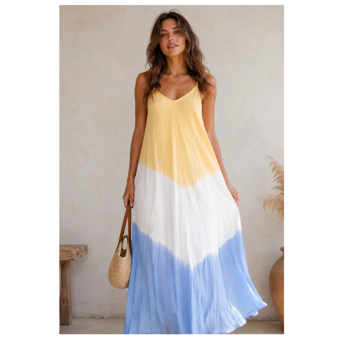 Bellavie Maxi Dress Block Colours 2530