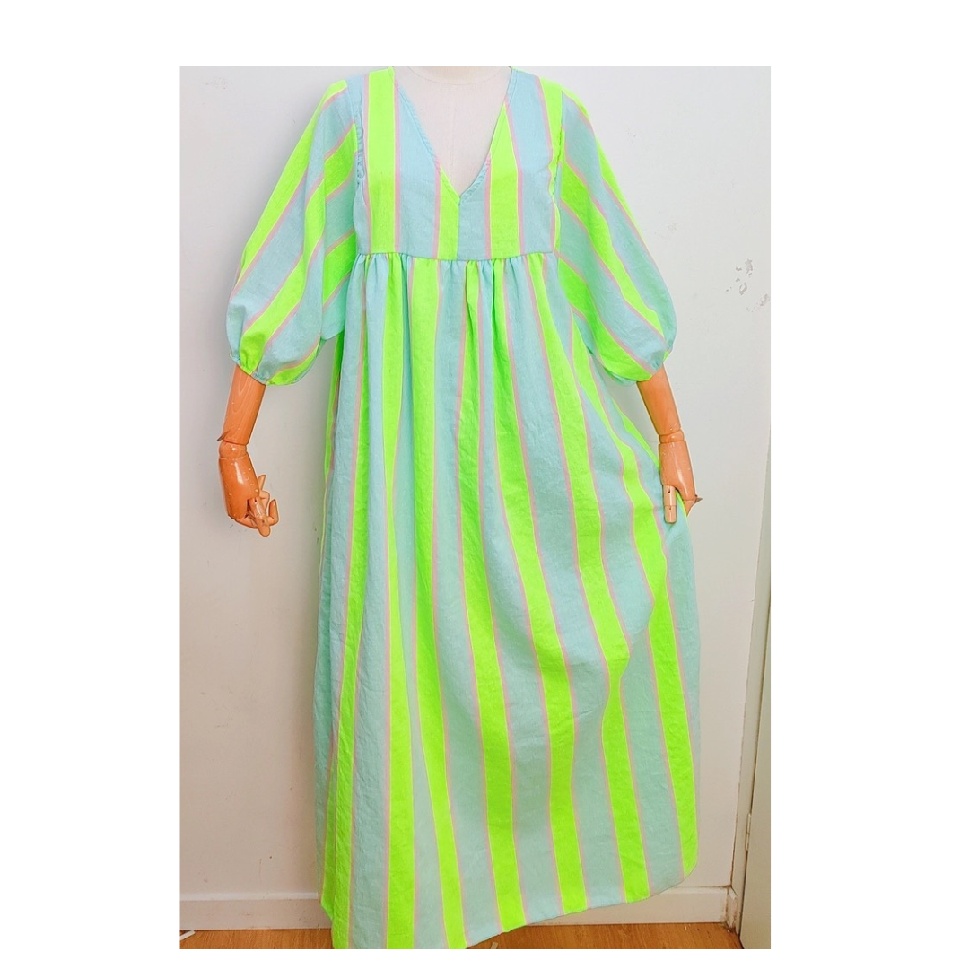 Bellavie Striped Maxi Dress Verte Stripe 9865