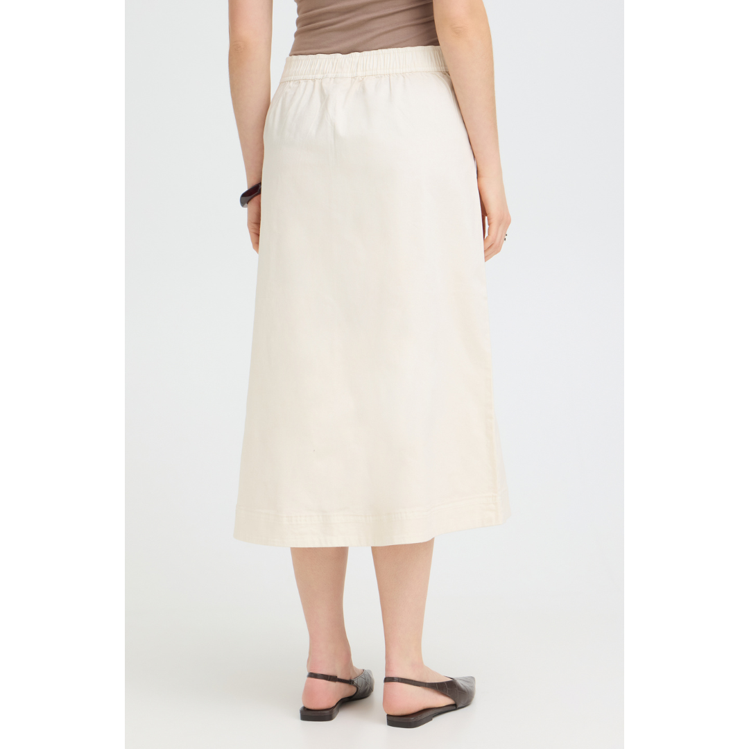 Fransa Twill Skirt Whisper White 20618393