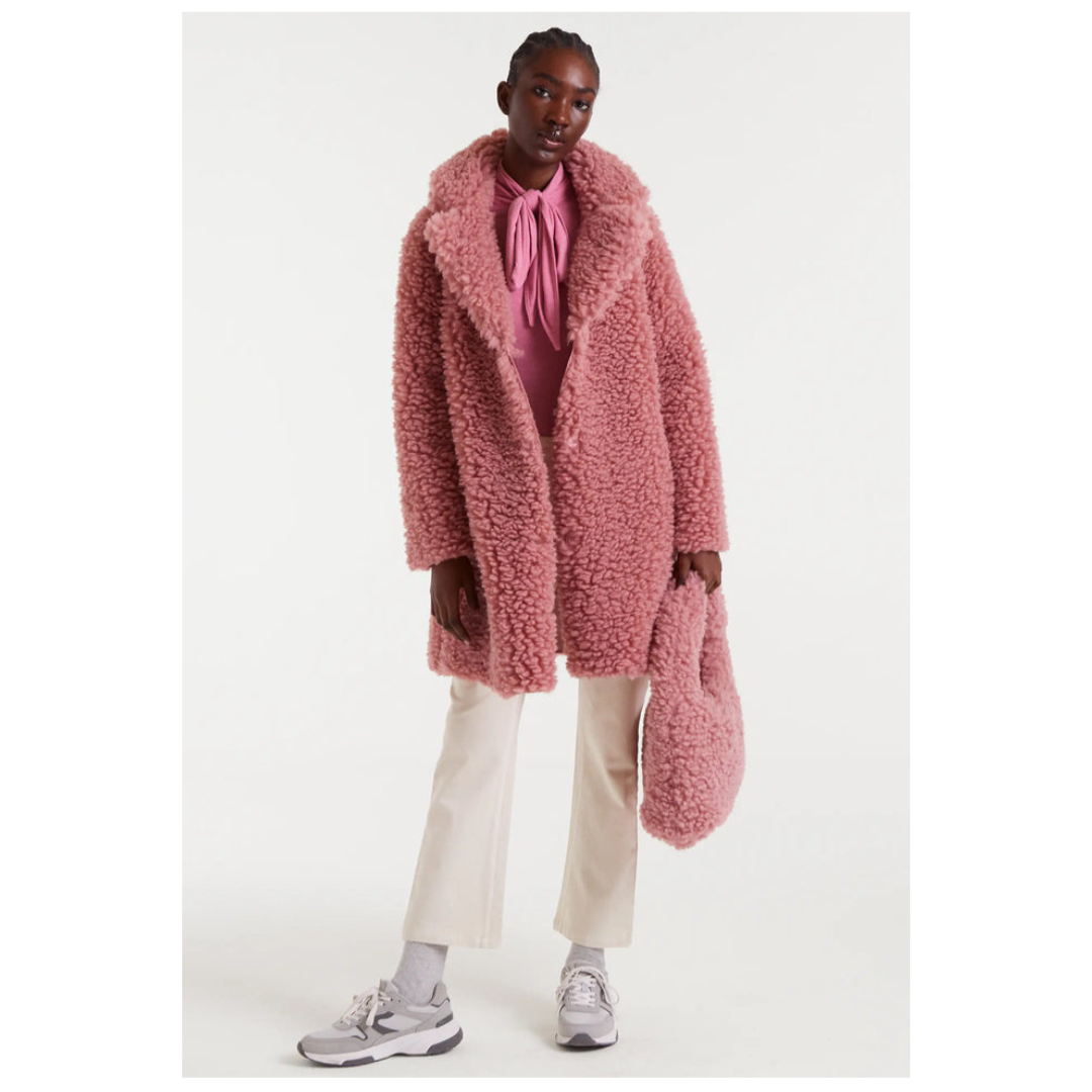 Compania Fantastica Faux Fur Coat Pink