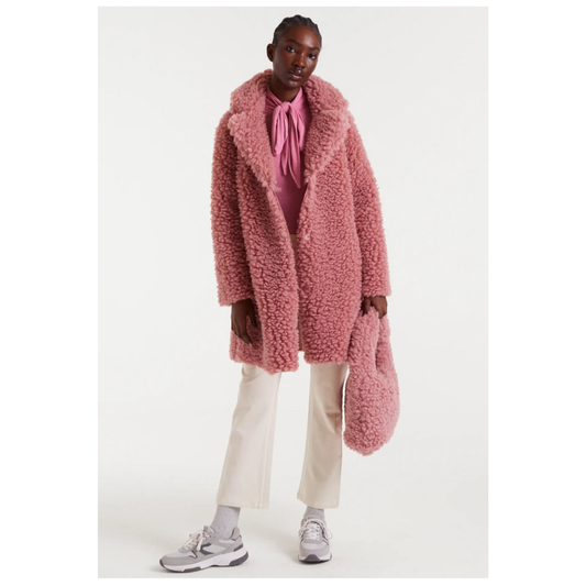 Compania Fantastica Faux Fur Coat Pink