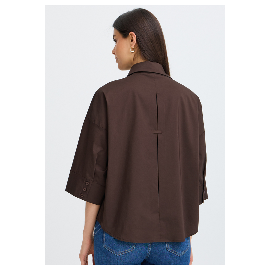 Fransa Cleo Shirt Hot Fudge 20618419