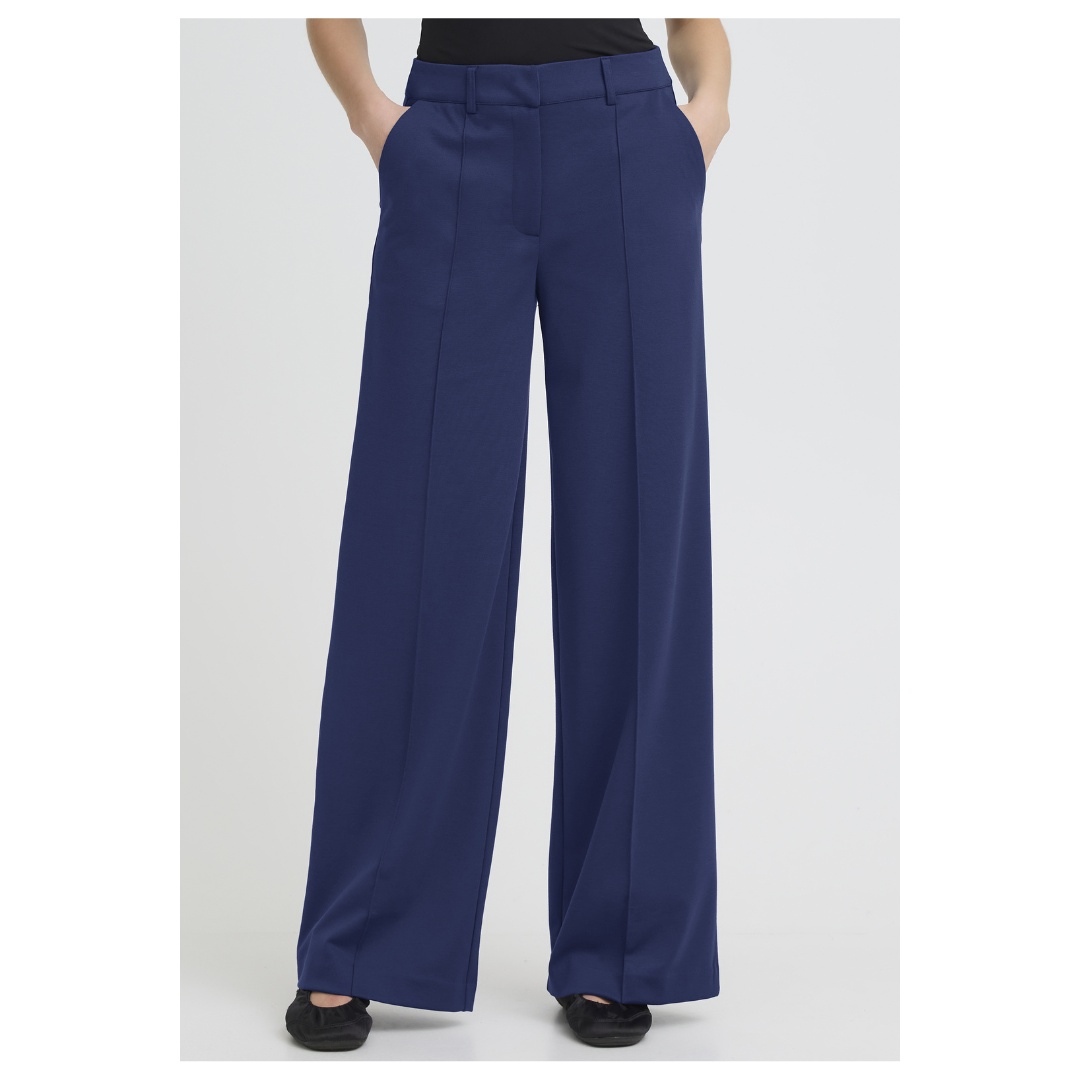 Ichi Kate Sus Office Wide Pants Blueprint 20116768