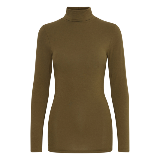 B Young Pamila Roll Neck Military Olive 20802565