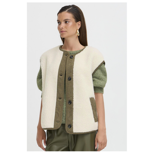 B Young Cotty Waistcoat Birch Mix 20816966