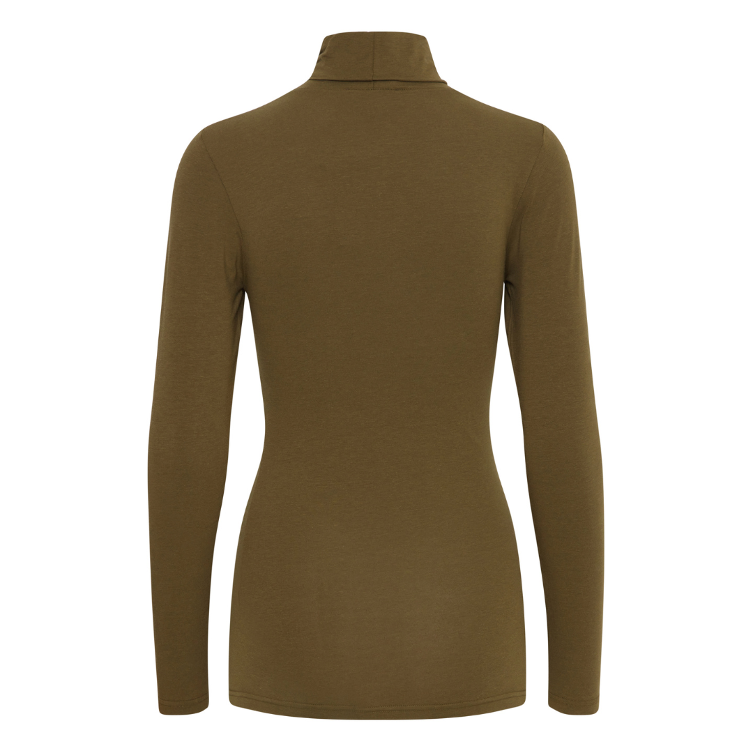 B Young Pamila Roll Neck Military Olive 20802565