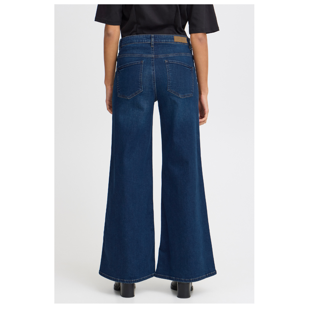 Ichi Twiggy Wide Jeans Dark Blue 20119022