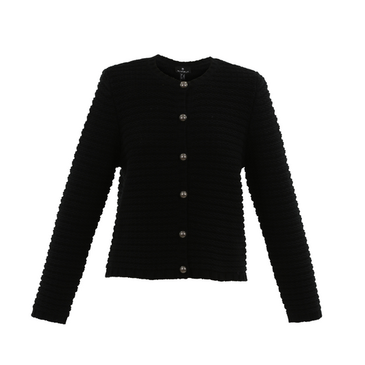 Marble Cardigan Black 7642