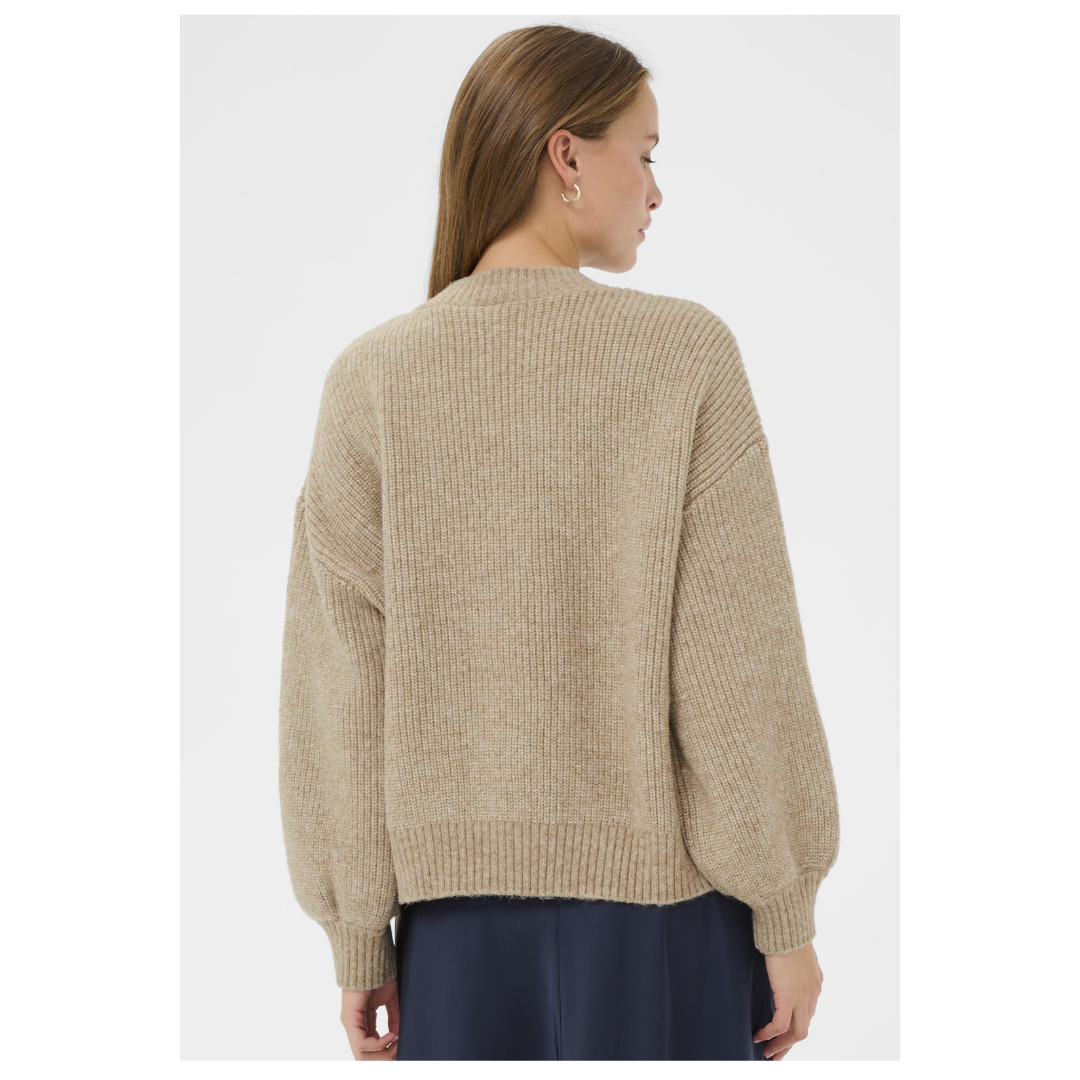 Saint Tropez Ottoline VNeck Pullover Tannin Melange 30514811