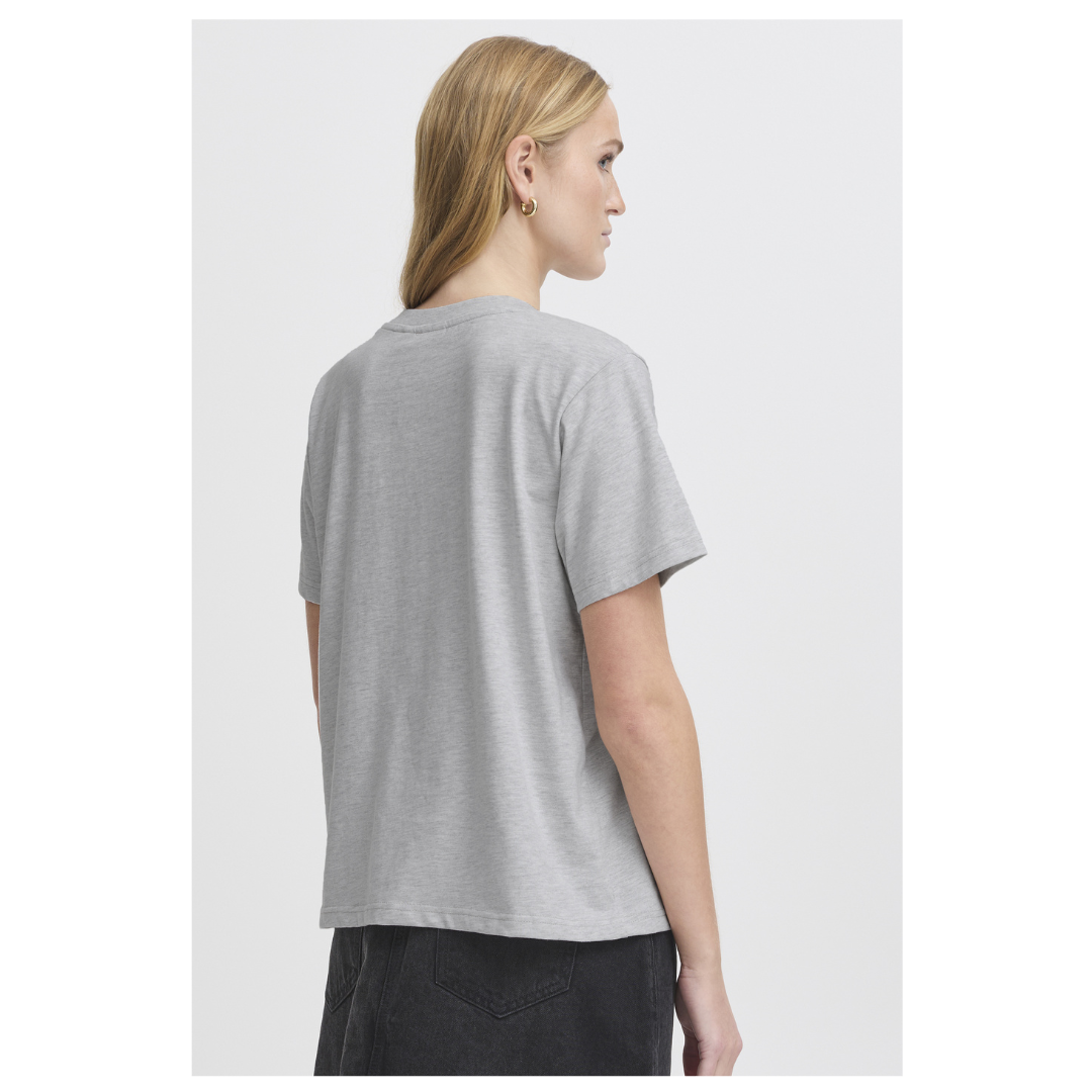 Ichi Palmer Top Grey Melange 20119365