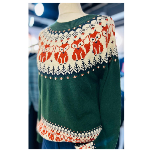 Pretty Vacant Fairisle Fox Sweater
