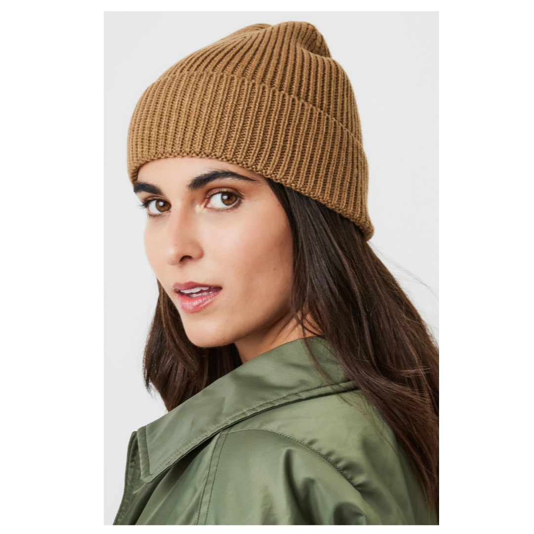 My Accessories Recycled Beanie Camel AW22HA10